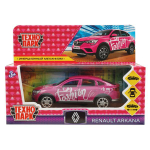 Модель ин. мет. "Renault Arkana" для девочек 12см. двер, багаж, роз, коробка ARKANA-12GRL-PK (Технопарк