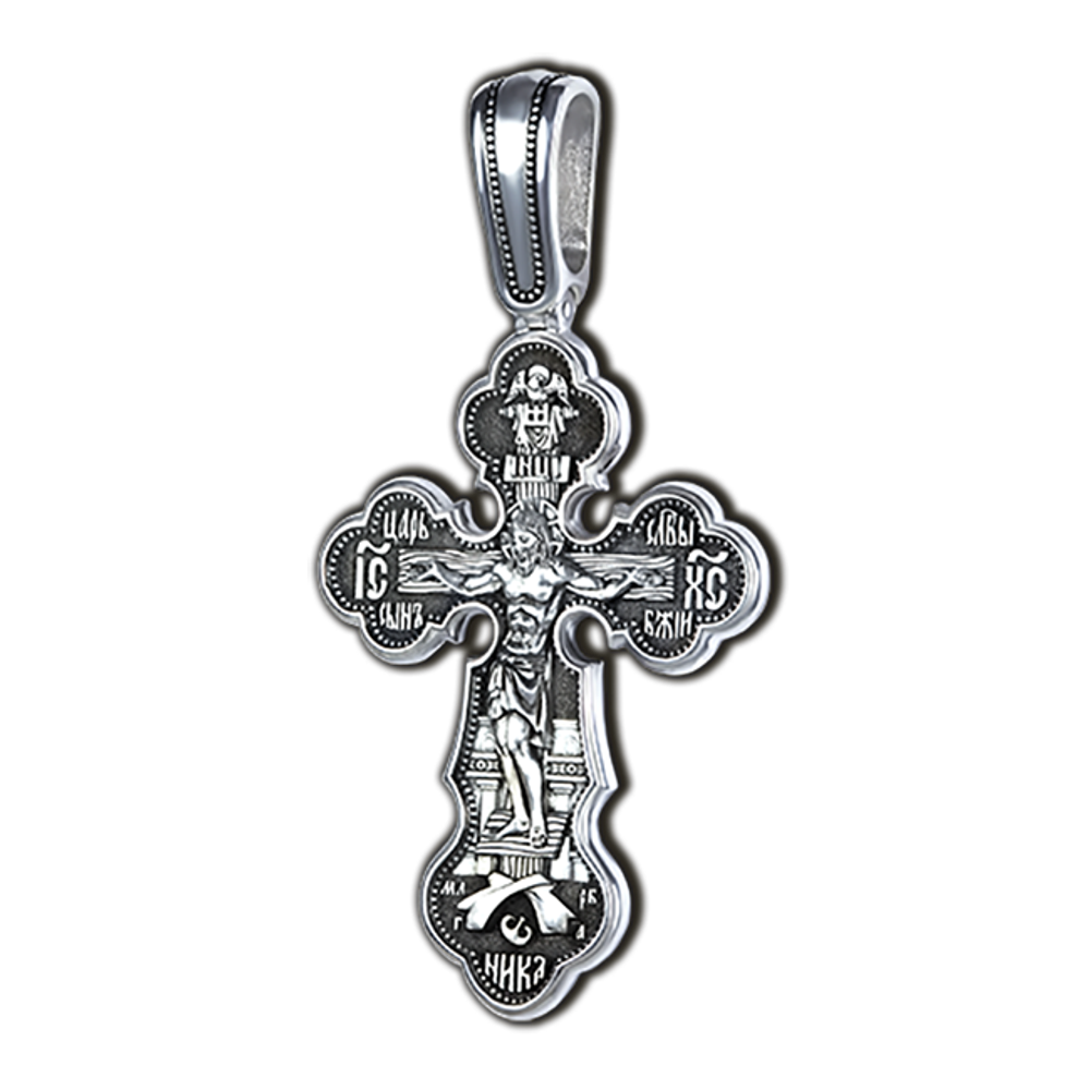 Нательный крест с Распятием, Покровом Богородицы и Георгием Победоносцем
