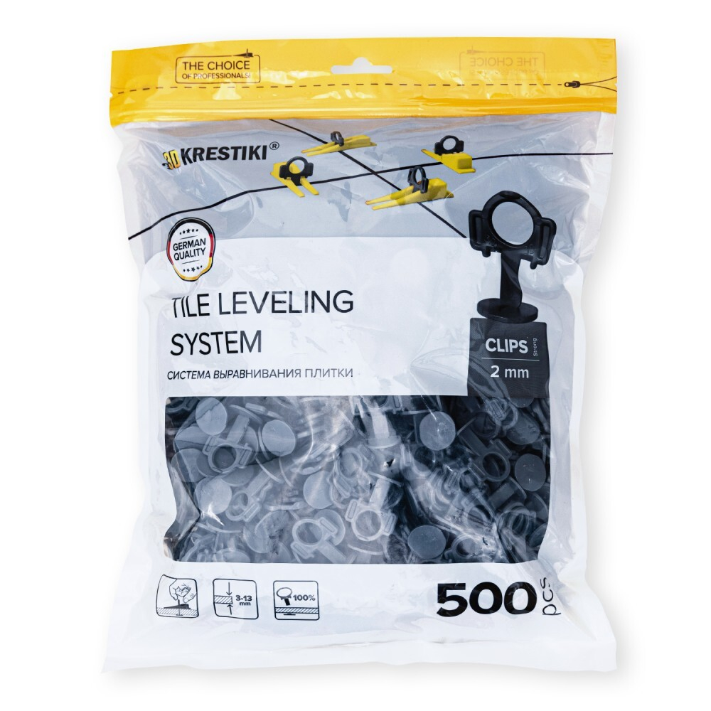 ЗАЖИМ 3D KRESTIKI+CBP STRONG 2ММ 500ШТ