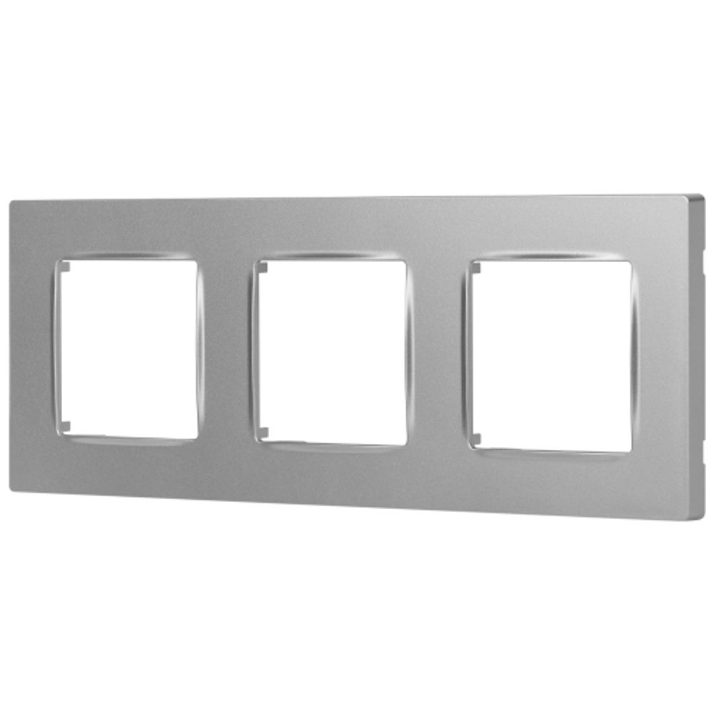 Рамка для розеток и выключателей ЭРА Серия 12 12-5203-03 на 3 поста, Классик, алюминий