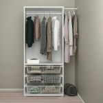 Платяной шкаф - IKEA PLATSA/FONNES  / ПЛАТСА/ФОННЕС ИКЕА, 127x57x181 см, белый