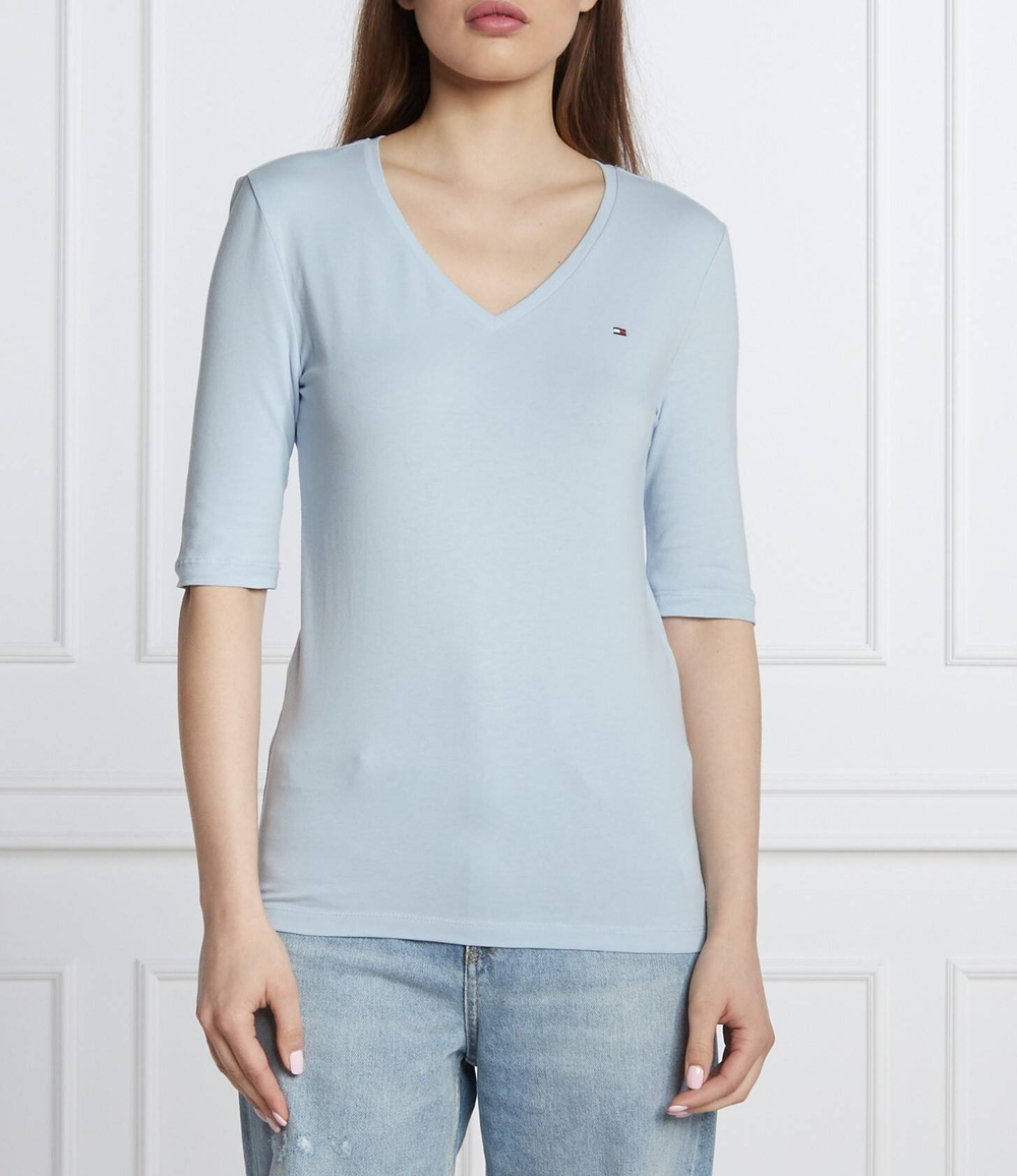 блузка essentials Tommy Hilfiger - голубой(WW0WW27963)