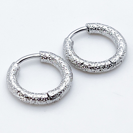 Ювелирные швензы Конго с родиевым покрытием, размер 18 мм, толщина 3 мм, цена за пару