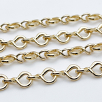 Цепочка, цвет золото, размер звена 15*8,5 мм, цена за 50 см