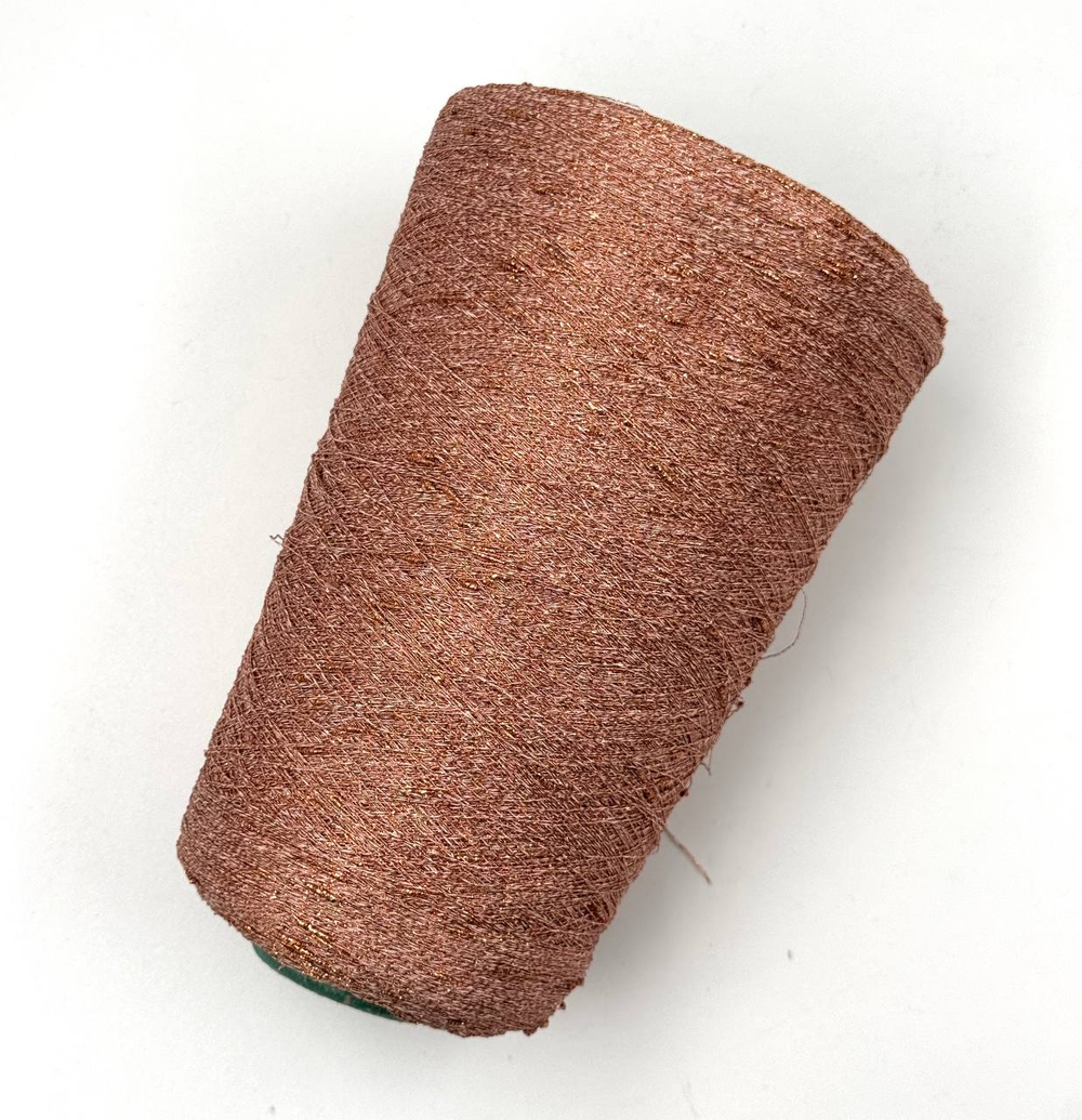 Люрексовые шишибрики на хлопке, 1000 м в 100 г, медь