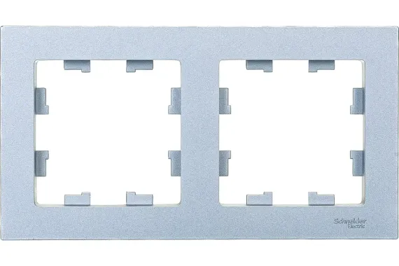 Рамка Systeme Electric ATLASDESIGN 2 постовая алюминий 36515