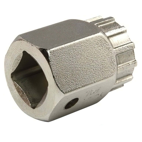 Съемник кассеты 6-230017 YC-126 профи, для кассет Shimano трещ. и дисков Center lock, под ключ на 24 или вороток на 1/2, сталь, серебристый BIKEHAND