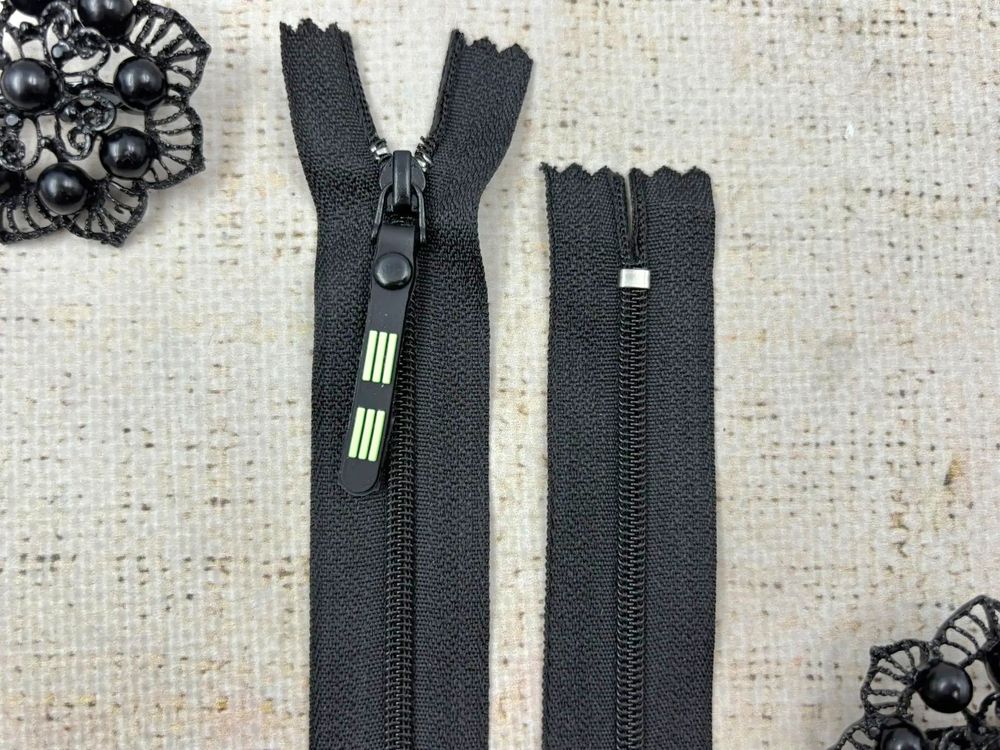 Молния спираль, Т3, L 19 см черный