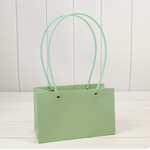 Пакет подарочный 22х13,5х10,5 Ваза для цветов (Зеленый)