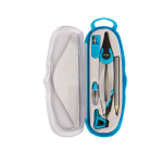 Готовальня Alingar, 4 предмета, металл. циркуль,1 ч/г карандаш, точилка, грифель, насадка с универсальным держателем, пластиковый футляр, европодвес