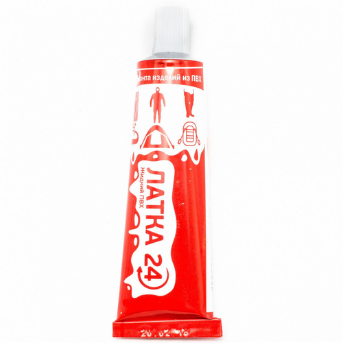 Бас Рем Жидкий ПВХ ЛАТКА24 для ремонта лодок тентов бассейнов 25мл прозрачный