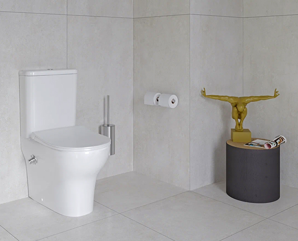 Унитаз-компакт VitrA Zentrum Back to Wall + тонкое сиденье микролифт с функцией биде и смесителем, 9012B003-7226