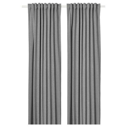 Комплект штор IKEA ROSENMANDEL (РОЗЕНМАНДЕЛ), Серый, 135x250 см, 2 шт