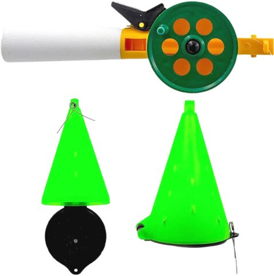 Кормушка зимняя c удочкой оснащенная, конус