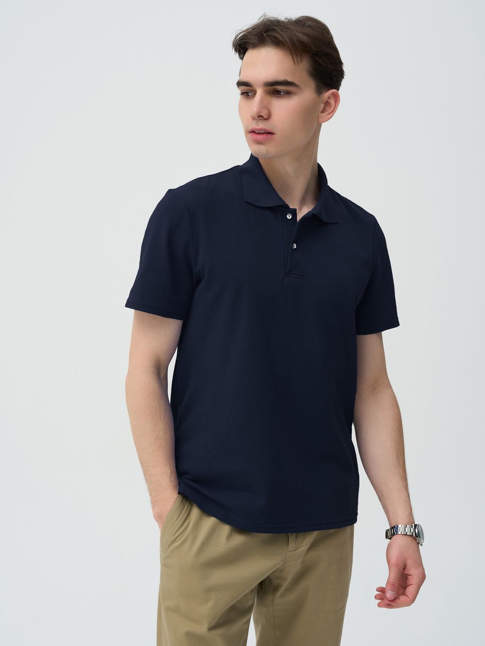 С-560-1 Футболка-поло с вышивкой