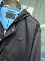 Куртка ветровка с капюшоном Прада (Prada) премиум класса