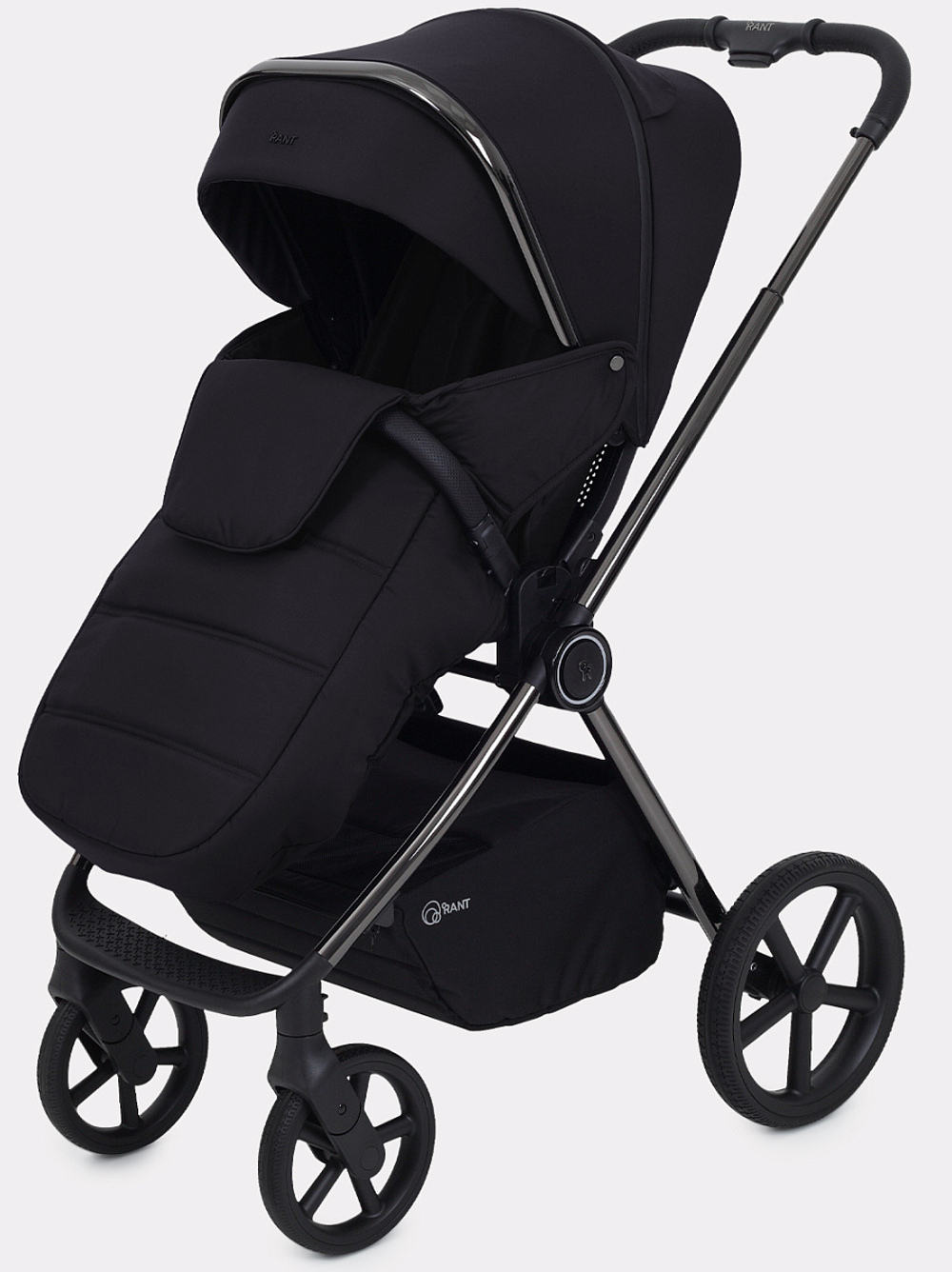 Детская коляска Rant Teo Black Chrome 3 в 1 Black
