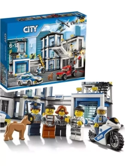 Конструктор Сити Полицейский участок 1078 деталей