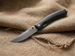 Складной нож "Гриф", сталь Х12МФ, рукоять черный мореный граб
