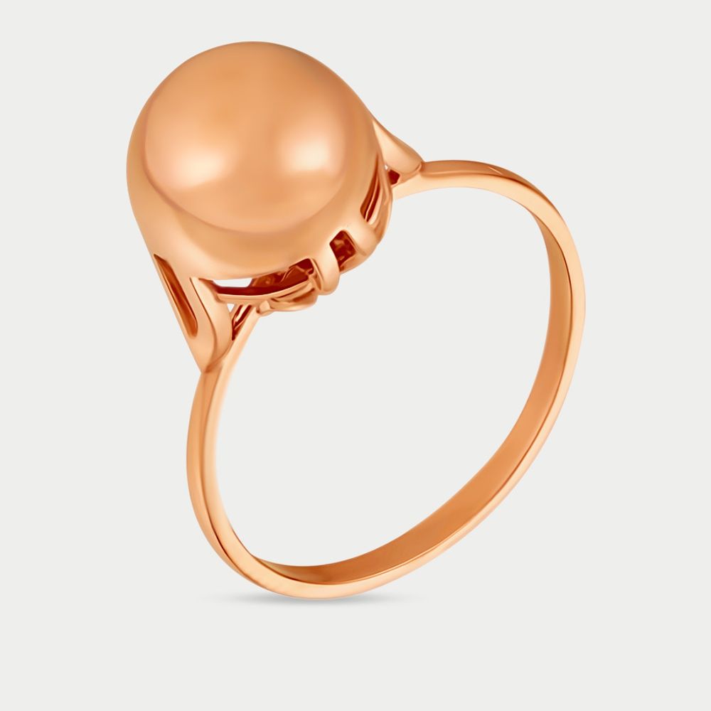 Кольцо для женщин из розового золота 585 пробы без вставок (арт. 70019)