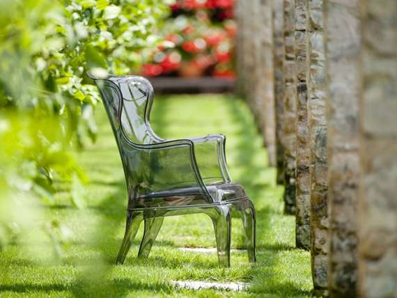 Кресло Pasha прозрачное серое