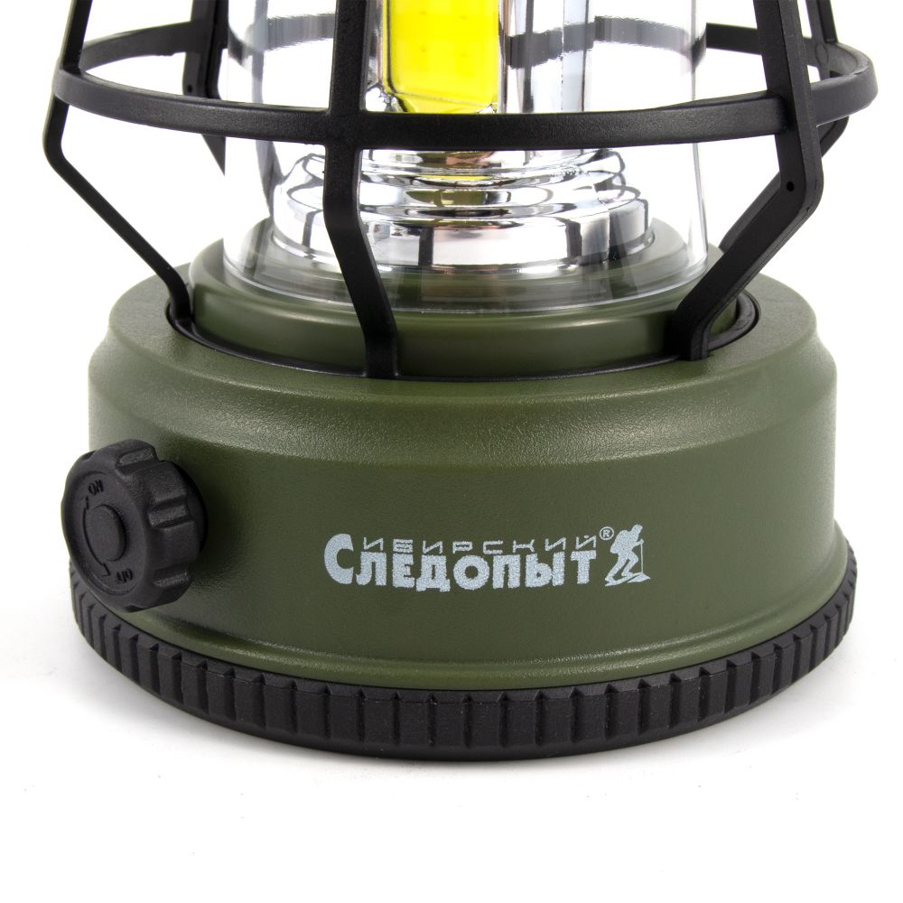 Фонарь кемпинговый "СИБИРСКИЙ СЛЕДОПЫТ-Неон-2", 2СОВ, солн. бат., аккум.1x2200 mAh, зеленый