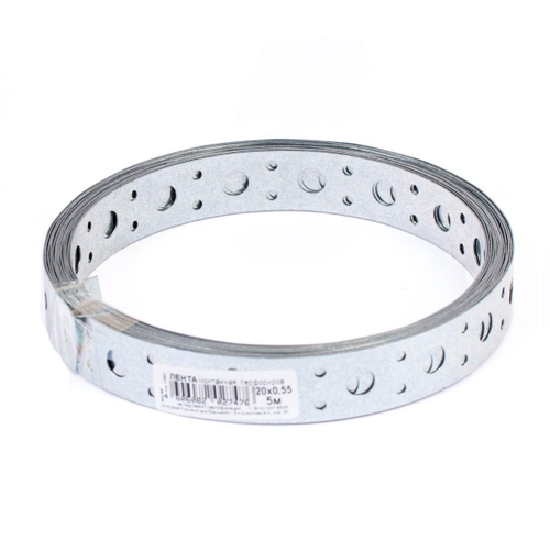 ЛЕНТА МОНТАЖНАЯ СТРОЙБАТ ПЕРФОРИРОВАННАЯ 20Х0,55 5М