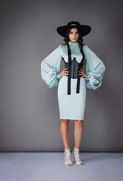 Корсет из органзы чёрное 12-01-21 SS