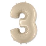 Цифра "3" Кремовая
