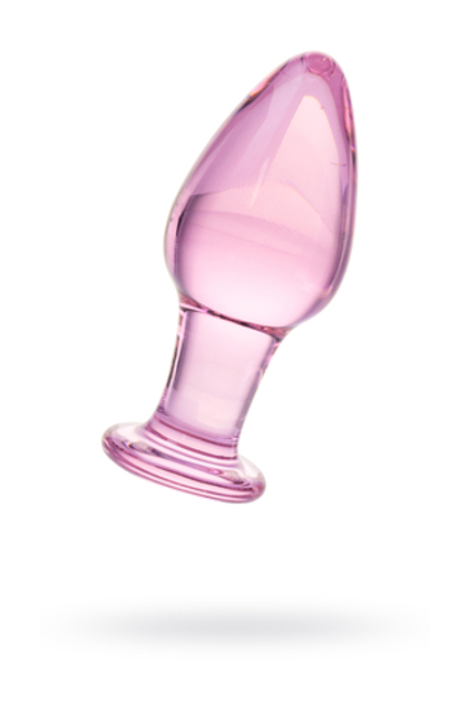 Анальная втулка Sexus Glass, стекло, розовая, 10 см, Ø 4 см