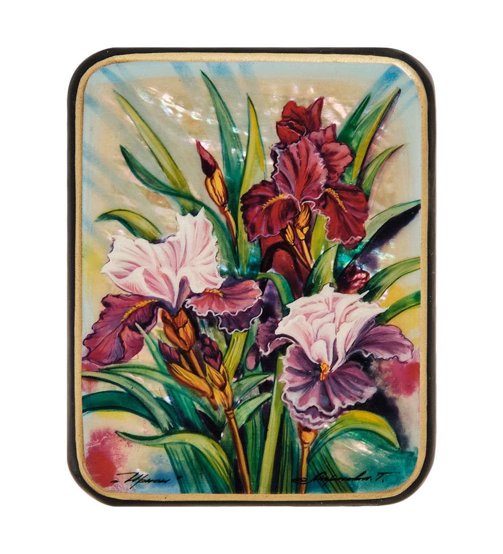 ШК-55/175-C Шкатулка «Ирисы» исп. Маркова