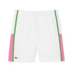 Теннисные шорты Lacoste Sport Colourblock Panels Lightweight - white/fushia pink/billiard green