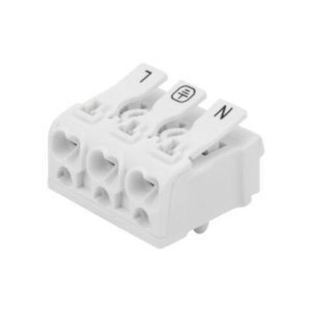 Клемма пружинная соединительная КСП 3-полюсная с монтажными ножками (100 шт./уп.) REXANT