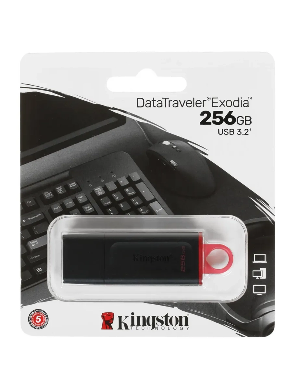 Kingston Флеш-накопитель 256Gb DataTraveler Exodia <DTX/256GB>, USB 3.2