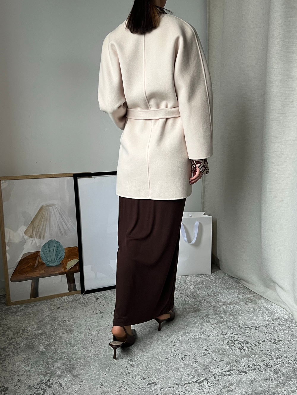 Шерстяное пальто Massimo Dutti, S