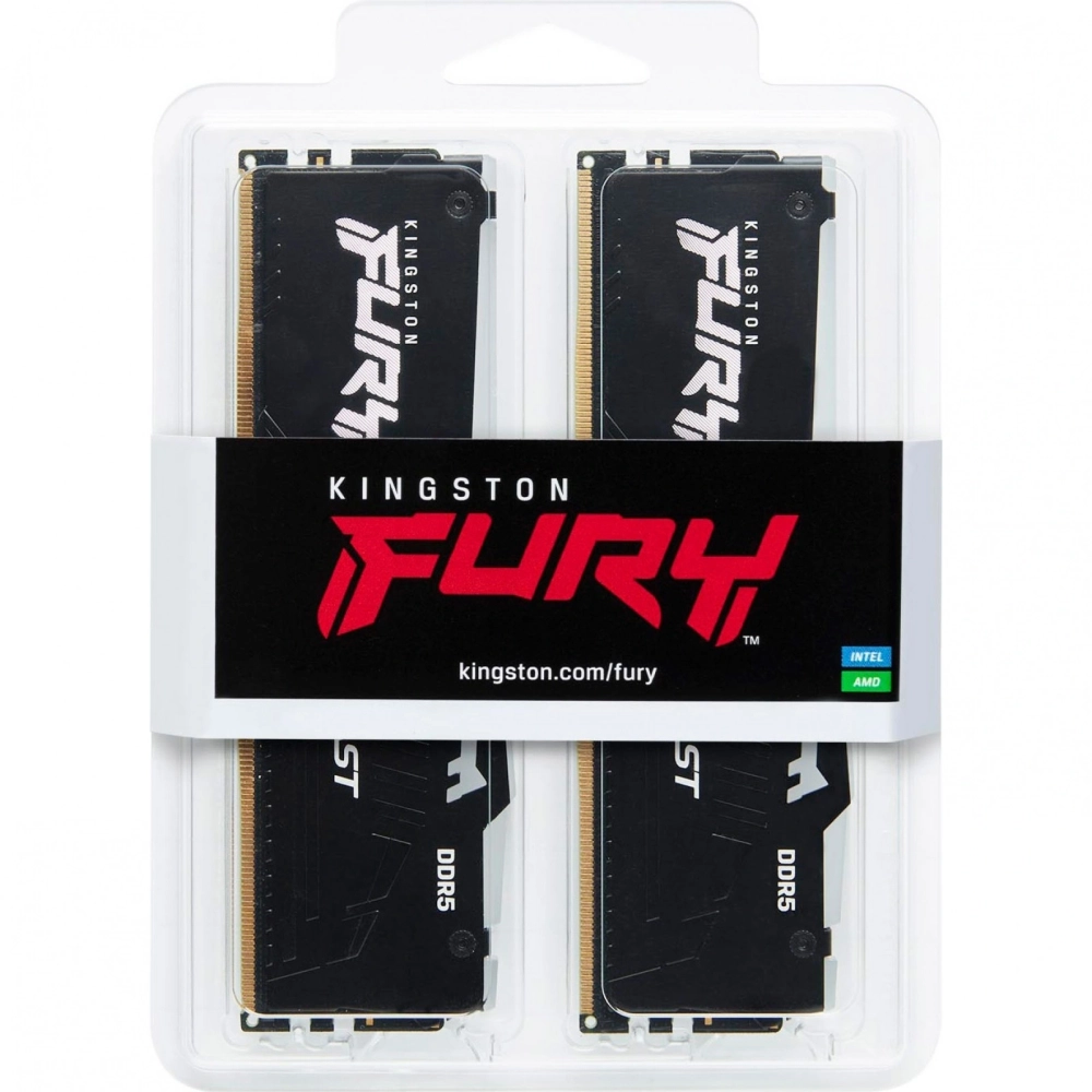 Память оперативная Kingston DDR5 2x16GB 6400MHz Fury Beast RGB RTL Gaming (KF564C32BBEAK2-32)