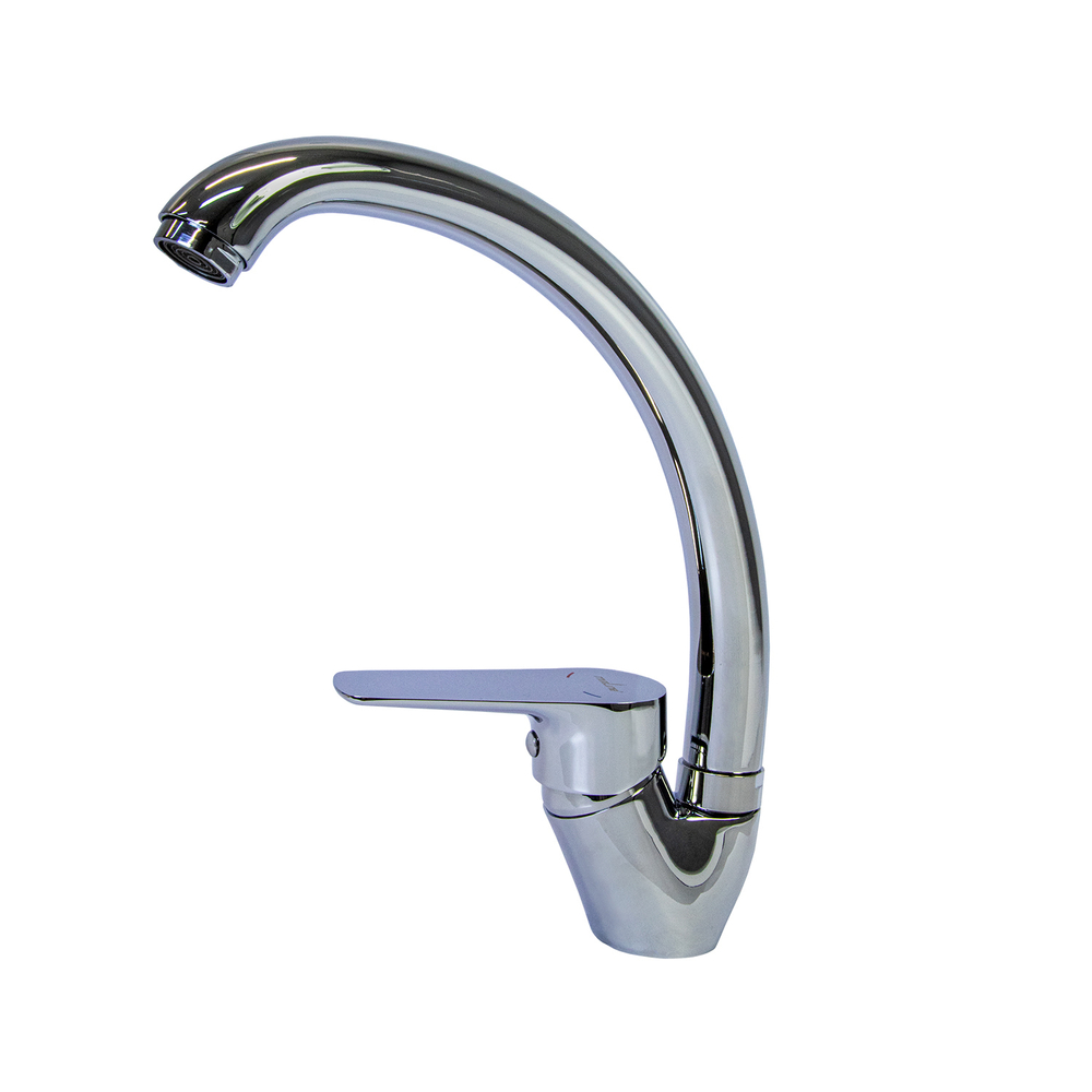 Смеситель для кухни 35k MIXLINE ML14-031 высокий излив б/отв боковая п/гайку (без подводки)