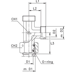 Соединение PNL DS08 16х1.5 DL08 14х1.5 (корпус)