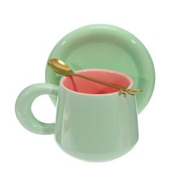 GAEM Кружка с блюдцем и ложкой, 300 мл, L16 W13 H10 см, 4в.