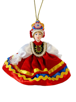 Кукла-подвеска в русском костюме Плясунья