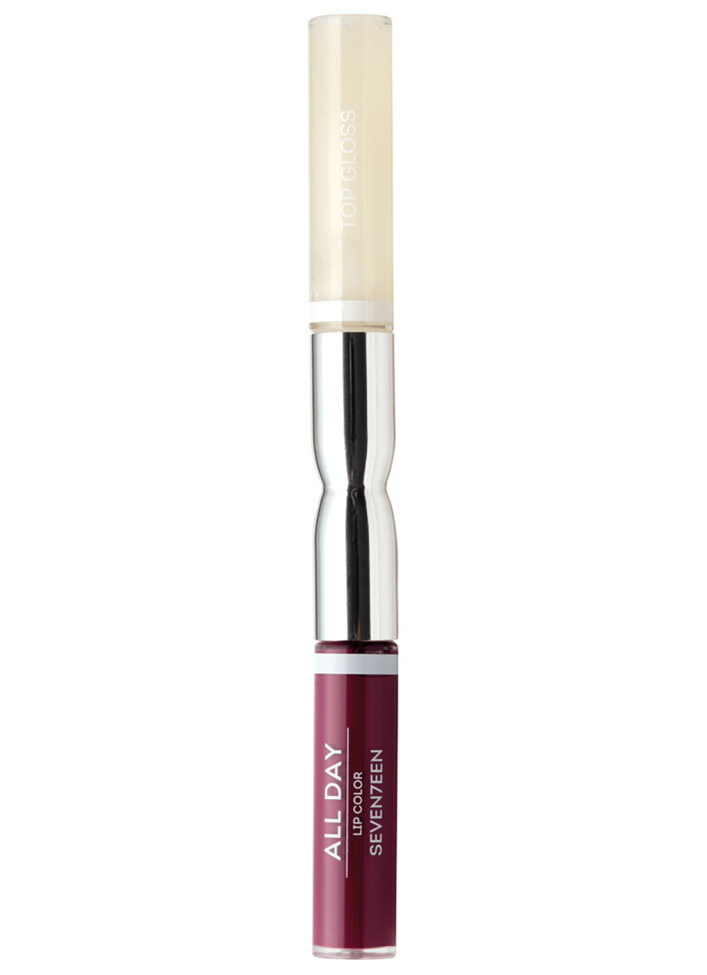 Seventeen Помада-блеск для губ All Day Lip Color & Top Gloss, жидкая, стойкая, c глянцевым эффектом, тон №73, Нежный сливовый, 7 мл