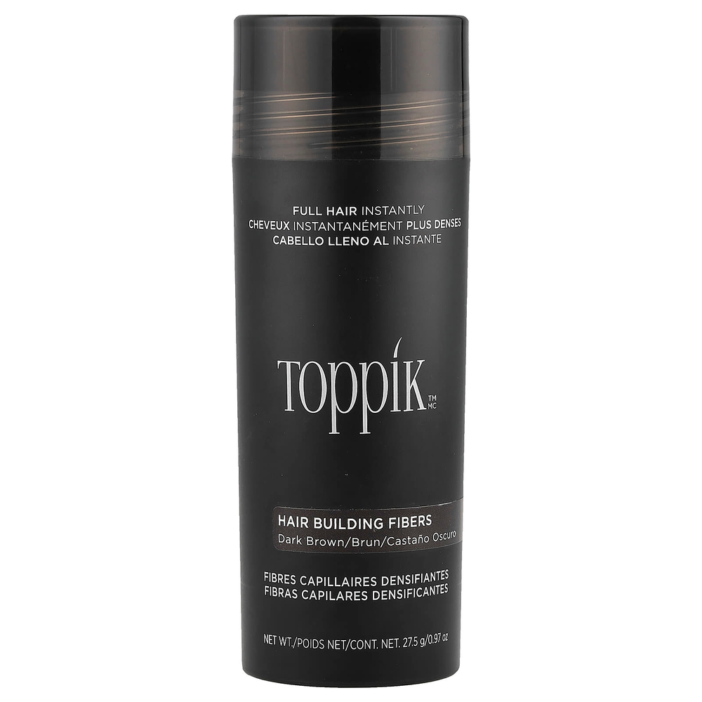 Toppik, клетчатка для укрепления волос, темно-коричневый, 27,5 г (0,97 унции)