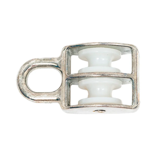 Блок двойной с нейлон кольцом цинк М20