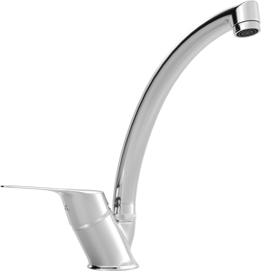 Комплект Мойка Domaci Равенна Rite DFA 500 (6) TG + Смеситель MEGA Mega MG-BMK016, хром