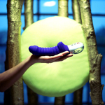 Фиолетовый вибратор с рёбрышками Tiger - 22,3 см. (Цвет: фиолетовый)