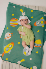 8060-192 Плед вязаный (космос)