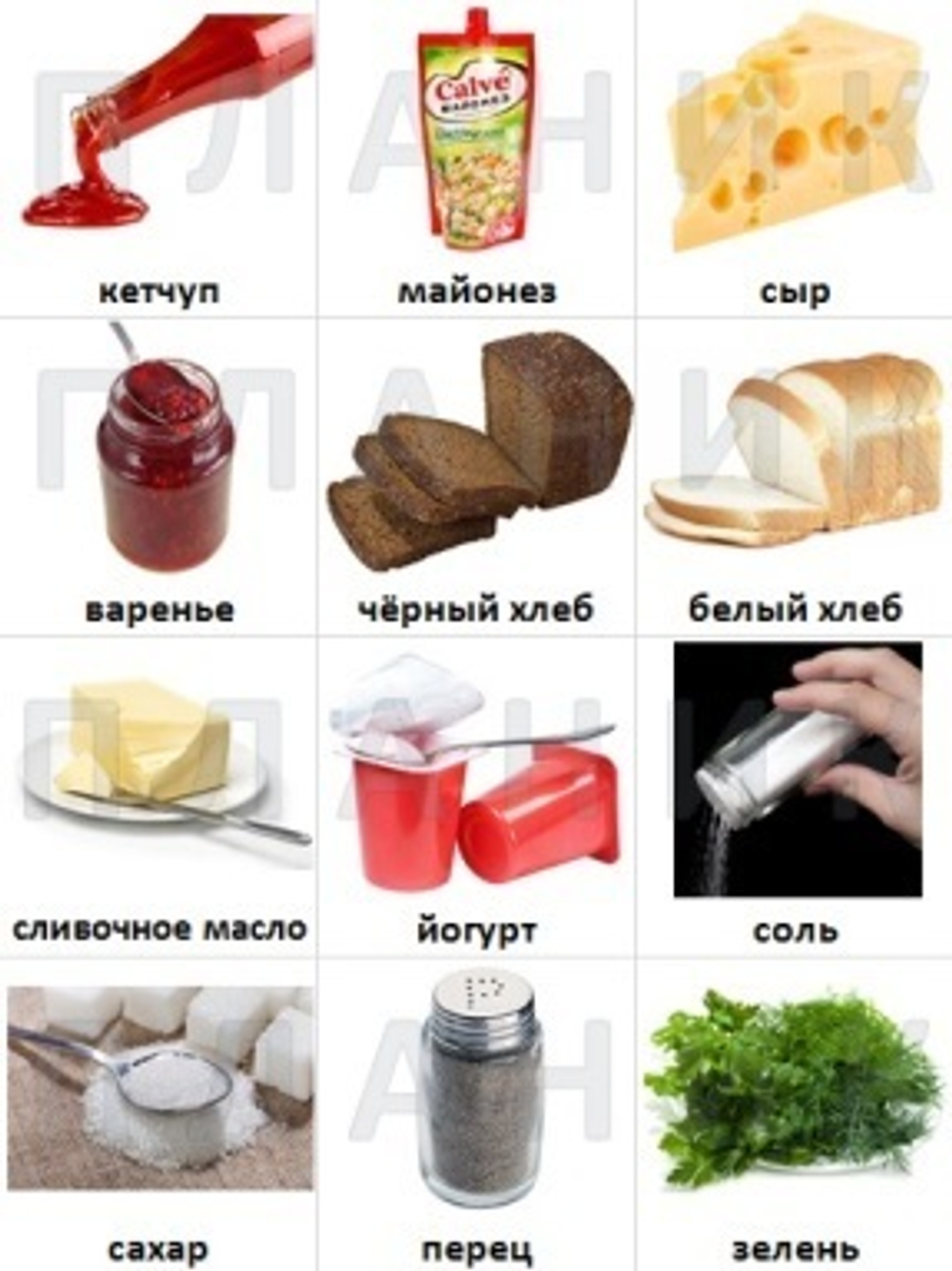 Набор карточек "Дополнительные продукты"