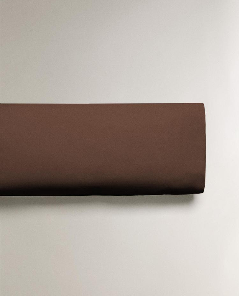 ZARA HOME (200 НИТЕЙ) НАВОЛОЧКА ИЗ ПЕРКАЛЯ, ШОКОЛАДНО-КОРИЧНЕВЫЙ