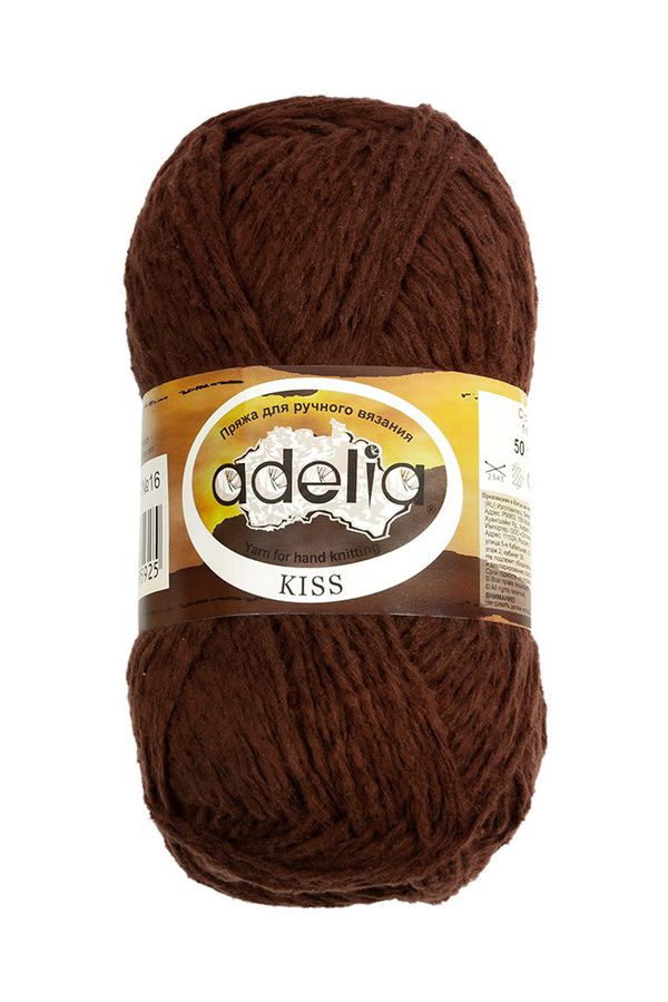 Пряжа Adelia Kiss / уп.10 мот. по 50г, 145м, 16 т.коричневый