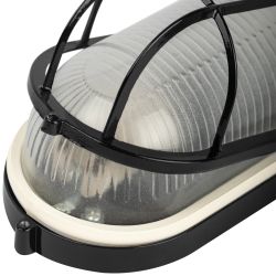 Светильник ЭРА НБП 04-60-002 Акватермо алюминий/стекло решетка IP54 E27 max 60Вт 212х105 черный